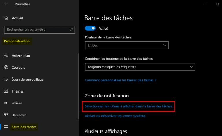 Agrandir Icone Barre Des Taches Windows 10