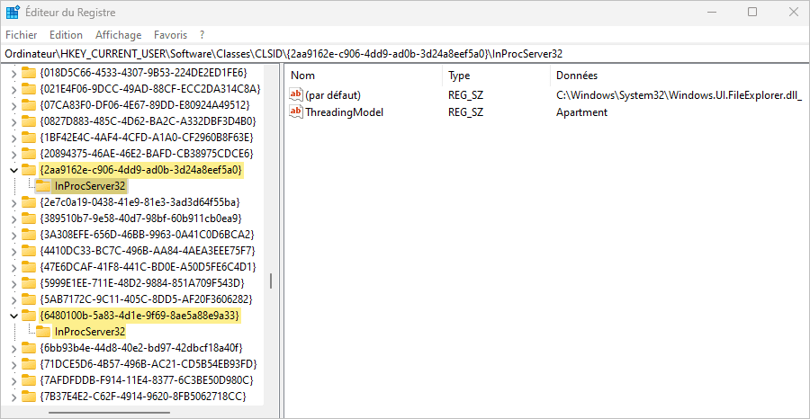 Restaurer le ruban dans l’Explorateur de fichiers de Windows 11 avec l’Éditeur du Registre