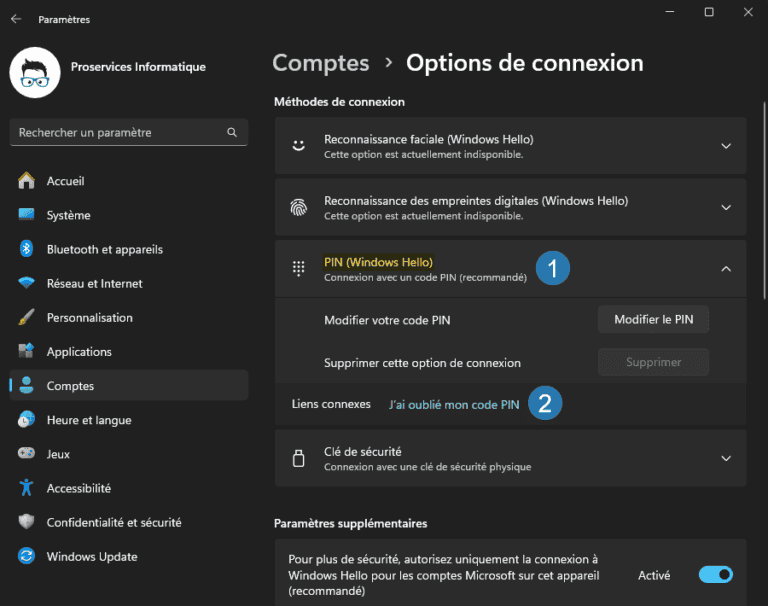 Windows 11 : réinitialiser son code PIN oublié ou perdu